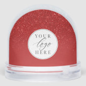 Happy Holidays Add Your Logo Business Schneekugeln (Rückseite)