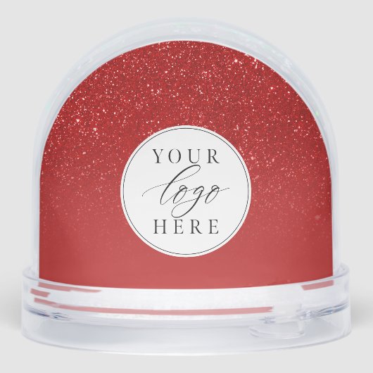 Happy Holidays Add Your Logo Business Schneekugeln (Rückseite)
