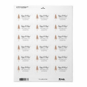 Happy Holidays Address Labels Adressaufkleber (Vorne)