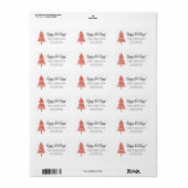 Happy Holidays Address Labels Adressaufkleber (Vorne)