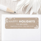 Happy Holidays Address Labels Kraft (Insitu)