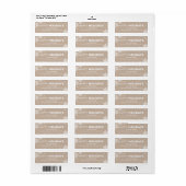 Happy Holidays Address Labels Kraft (Vorne)