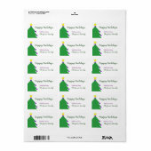 Happy Holidays Adressaufkleber (Vorne)