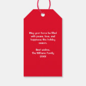 Happy Holidays African American Santa Claus Family Geschenkanhänger (Rückseite)