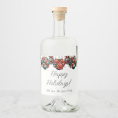 Happy Holidays Alkoholflaschenetikett (Vorderseite)