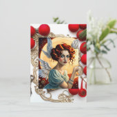 Happy Holidays Angel Feiertagskarte (Stehend Vorderseite)