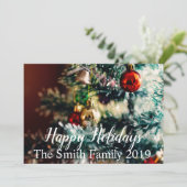 Happy Holidays Ankündigung (Stehend Vorderseite)