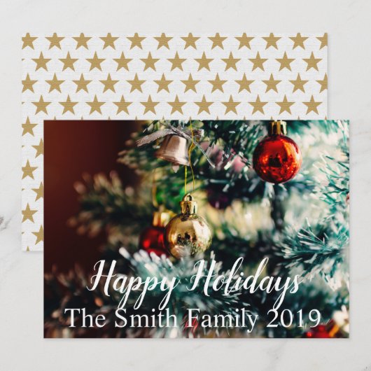 Happy Holidays Ankündigung (Vorne/Hinten)