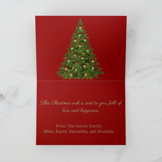 Happy Holidays Anpassbar Karte (Innenseite)