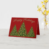 Happy Holidays Anpassbar Karte (Gelbe Blume)