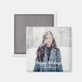 Happy Holidays Anpassbare Weihnachten Magnet (Vorderseite/Rückseite)