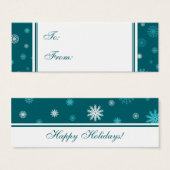 Happy Holidays Aquamarine Schneeflocken - Geschenk (Vorne & Hinten)