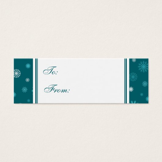 Happy Holidays Aquamarine Schneeflocken - Geschenk (Vorderseite)