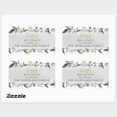 Happy Holidays Aquarell Weihnachten Rechteckiger Aufkleber (Blatt)