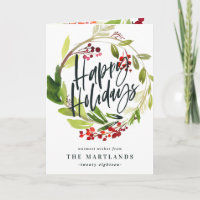 Happy Holidays Aquarellfarbenes Foto Holiday