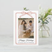 Happy Holidays Arch 2 Photo Feiertagskarte (Stehend Vorderseite)