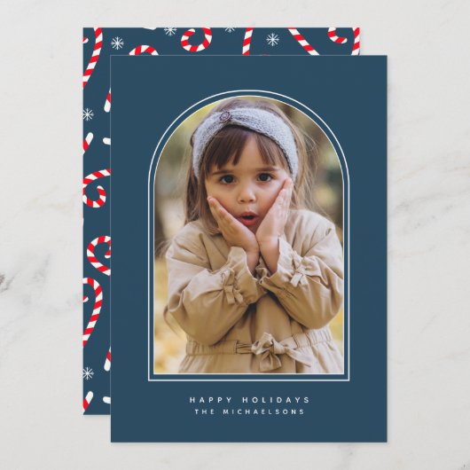 HAPPY HOLIDAYS ARCH Add Your Photo (Vorne/Hinten)