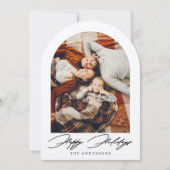 Happy Holidays Arch Foto Weihnachtskarte Einladung (Vorderseite)