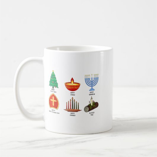 Happy Holidays Around The World Multicultural Cele Kaffeetasse (Links)