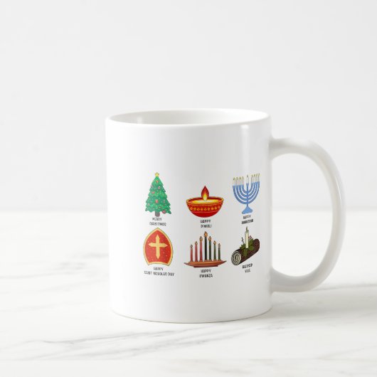 Happy Holidays Around The World Multicultural Cele Kaffeetasse (Rechts)