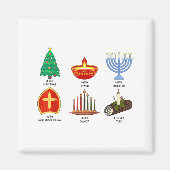 Happy Holidays Around The World Multicultural Cele Magnet (Vorne)