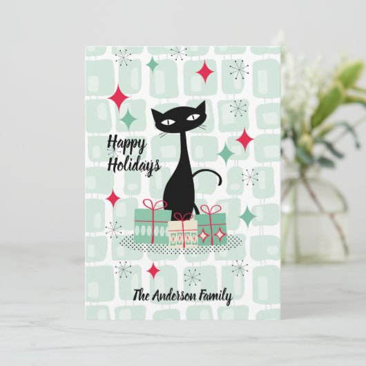 Happy Holidays, Atomic Christmas Cat (Stehend Vorderseite)