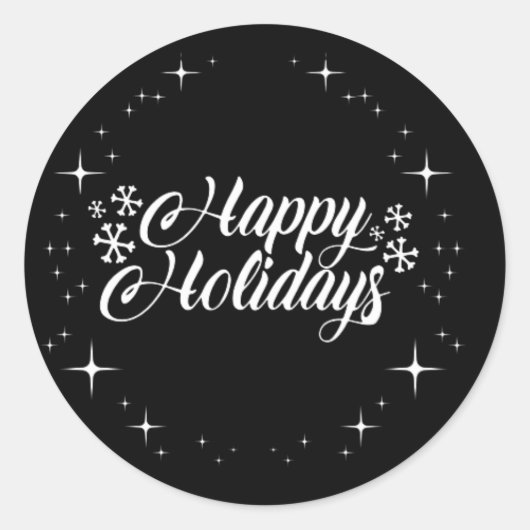 Happy Holidays Aufkleber (Vorderseite)