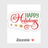 Happy Holidays Aufkleber (Blatt)