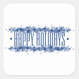 "Happy Holidays"-Aufkleber Quadratischer Aufkleber