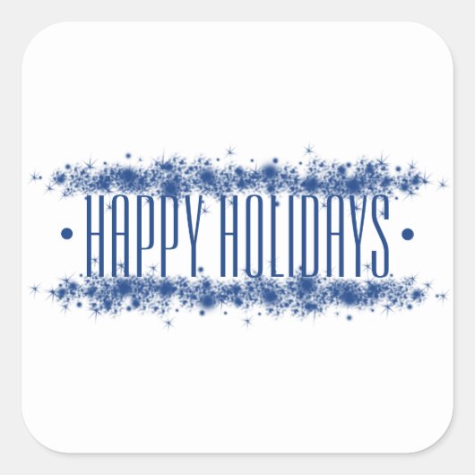 "Happy Holidays"-Aufkleber Quadratischer Aufkleber (Vorderseite)