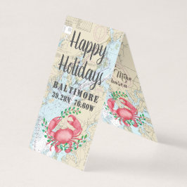 Happy Holidays aus Baltimore Nautical Gift Tags