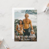 Happy Holidays aus dem Hawaii Foto Ferienkarte Karte (Vorderseite/Rückseite Beispiel)