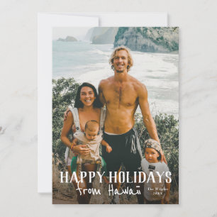 Happy Holidays aus dem Hawaii Foto Ferienkarte Karte