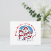 Happy Holidays aus Kansas City Postkarte (Stehend Vorderseite)