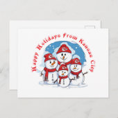 Happy Holidays aus Kansas City Postkarte (Vorne/Hinten)