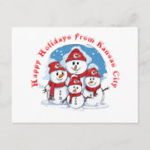 Happy Holidays aus Kansas City Postkarte (Vorderseite)