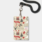 Happy Holidays Ausweis (Vorderseite mit Lanyard)