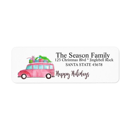 Happy Holidays Auto und Weihnachtsgeschenke (Vorne)