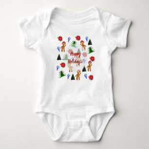 Happy Holidays Baby Bodysuit Baby Strampler