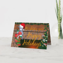 Happy Holidays Baby Goat Feiertagskarte