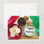 Happy Holidays Backingrediente aus meiner Küche Postkarte (Vorne/Hinten)