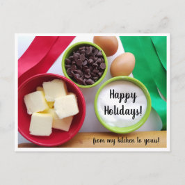 Happy Holidays Backingrediente aus meiner Küche Postkarte