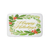 'Happy Holidays' Badematte (Vorderseite)