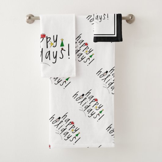 Happy Holidays Badhandtuch Set (Insitu)