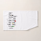 Happy Holidays Badhandtuch Set (Handtuch)