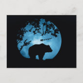 Happy Holidays Bär und Santa Postkarte (Vorderseite)