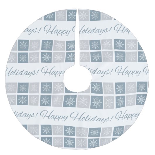 Happy Holidays Baumrock Polyester Weihnachtsbaumdecke (Vorderseite)