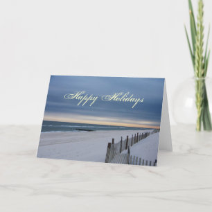 Happy Holidays Beach Card Feiertagskarte