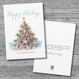 Happy Holidays Beach Weihnachtsbaum Feiertagskarte