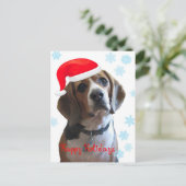 Happy Holidays Beagle Feiertagspostkarte (Stehend Vorderseite)